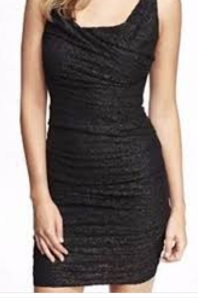 EXPRESS 🖤 Black Lace Dress Sz 6 * Great Condition - Picture 2 of 8